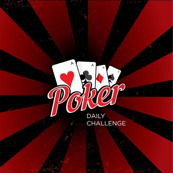 Logo vettoriale Poker — Vettoriale Stock