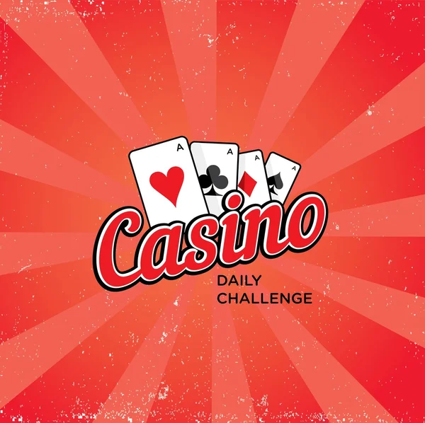 Casino vector logo template — Stock Vector