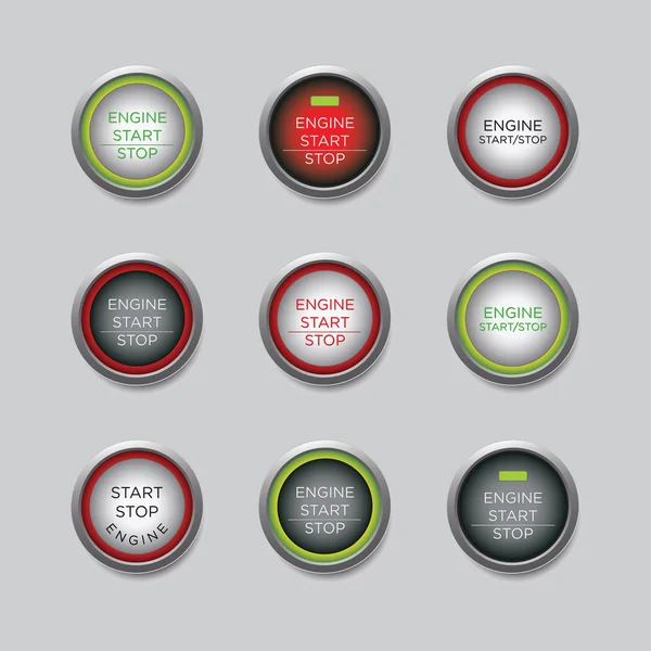 Start stop motor düğmesini vektör