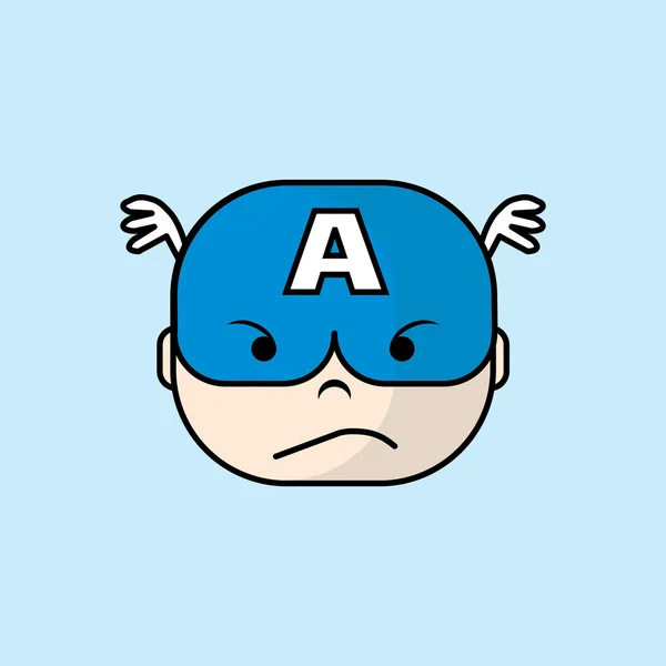 Süper kahraman düz stil vektör simgesi