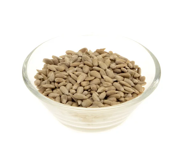 Sunflower seeds in a glass bowl. — Stock Photo, Image