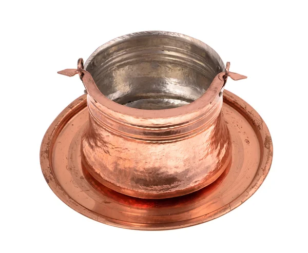 Old copper cup, isolated — Stock Photo, Image