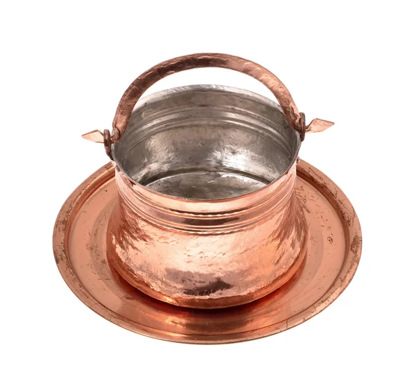 Old copper cup, isolated — Stock Photo, Image