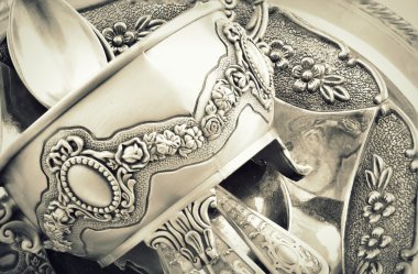 Vintage eski gümüş