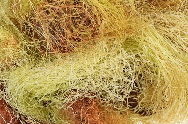 束干玉米纤维和蚕丝为背景 — 图库照片