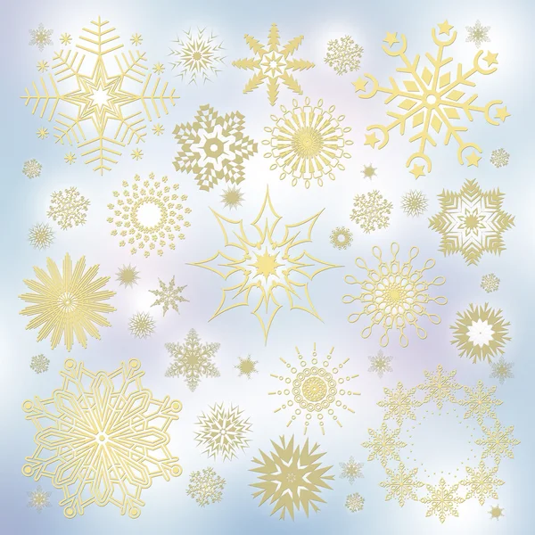 Collection of snowflakes — Stock Photo, Image