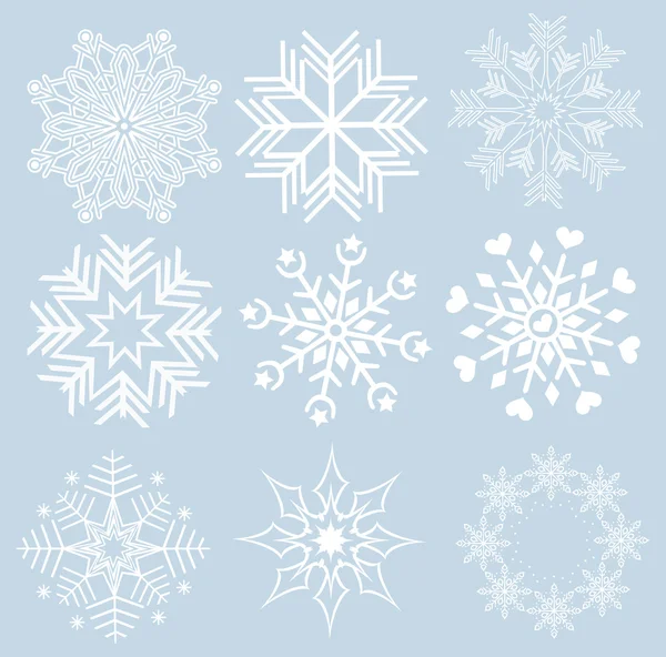 Collection of snowflakes — Stock Photo, Image