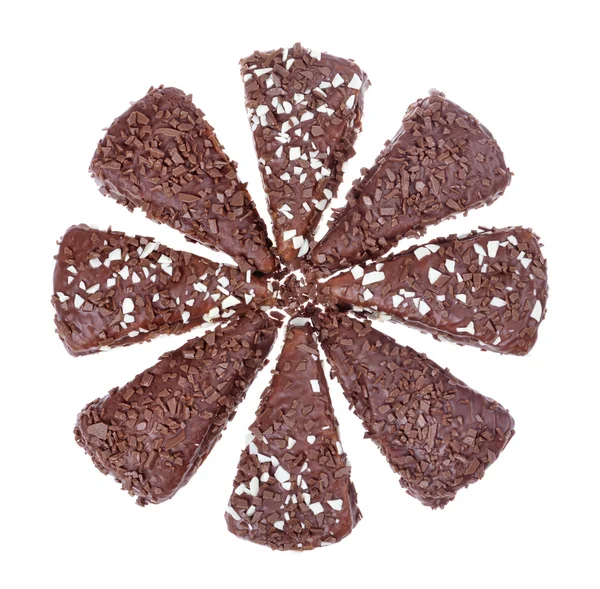 Pieces chocolate dessert — Stock Photo, Image