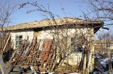 Vintage arka bahçe aletleri ve önemsiz