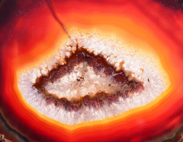 Agat med Kalcedon geologiska kristall — Stockfoto