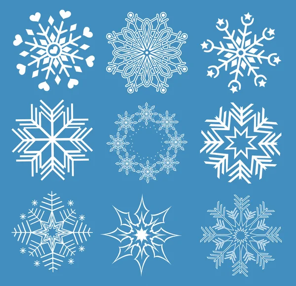 Collection of snowflakes — Stock Photo, Image