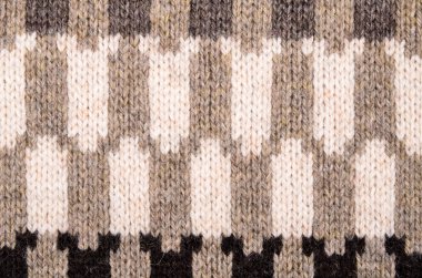 kahverengi yün kumaş örme