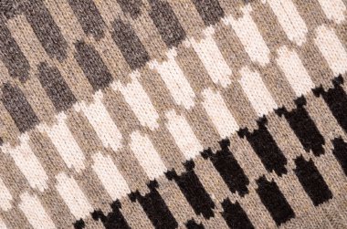 kahverengi yün kumaş örme