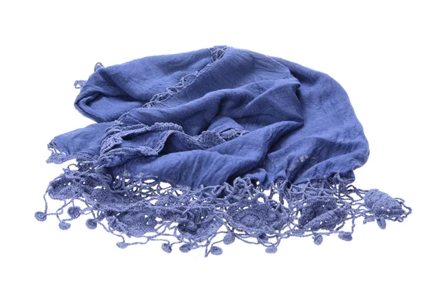 女性的蓝色围巾 — 图库照片