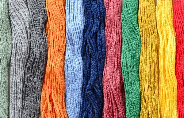 Motkach kolorowy haft bawełna — Zdjęcie stockowe