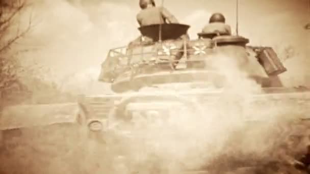 Tanques militares do Exército dos EUA em manobras — Vídeo de Stock