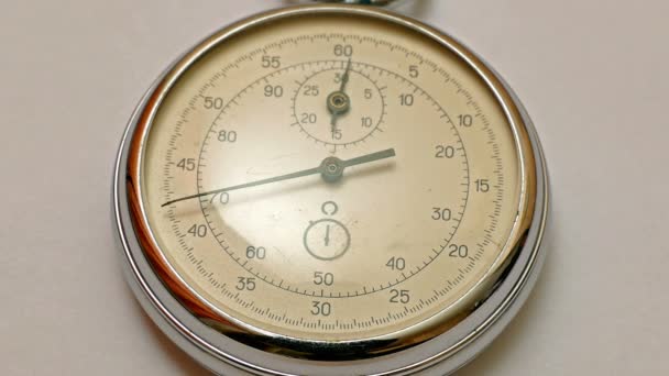 Chronomètre Compte Rebours Les Secondes Chronomètre Antique Horloge Flèche Qui — Video