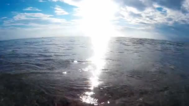 Abrumado por las olas del mar — Vídeos de Stock