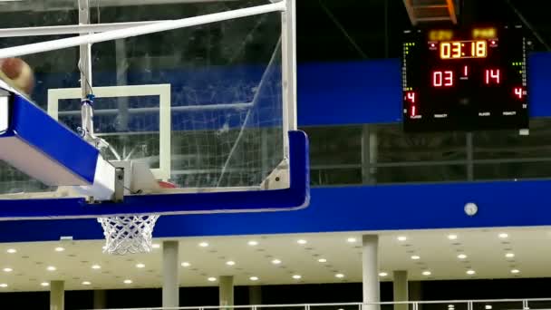 Basketboll resultattavlan i spelet — Stockvideo