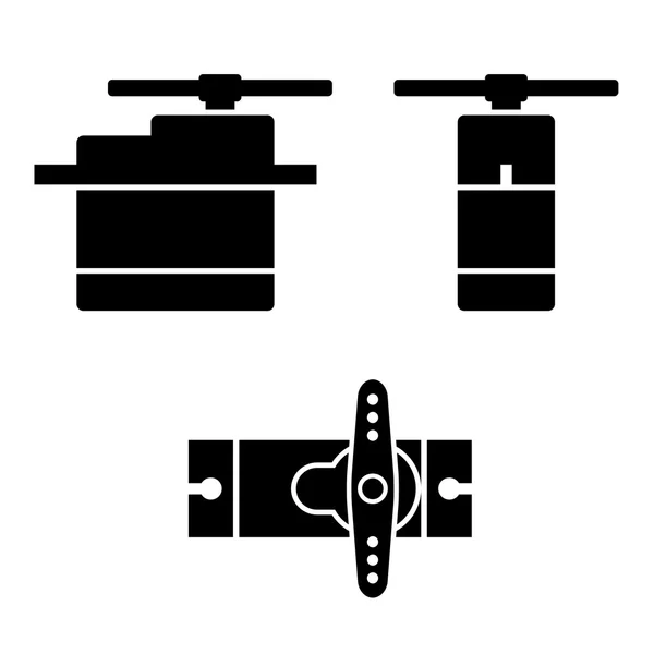 Elektriska rc modell servo — Stock vektor