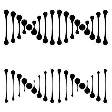 DNA basit siyah sembolleri