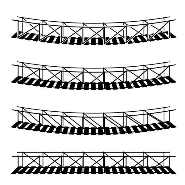 simple rope suspension hanging bridges