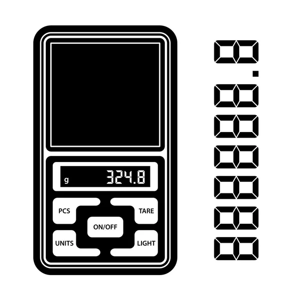 Tragbare digitale Gewichtswaage — Stockvektor