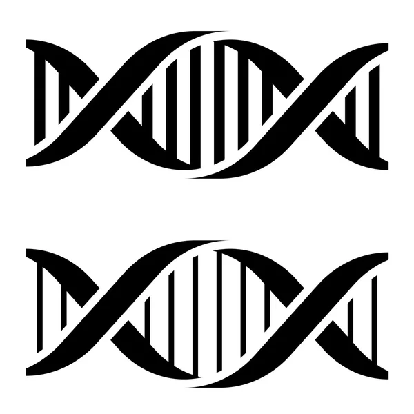 Dna 간단한 검은 기호 — 스톡 벡터