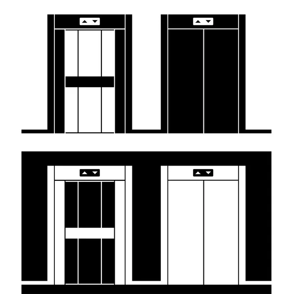 Moderne zwarte liften — Stockvector