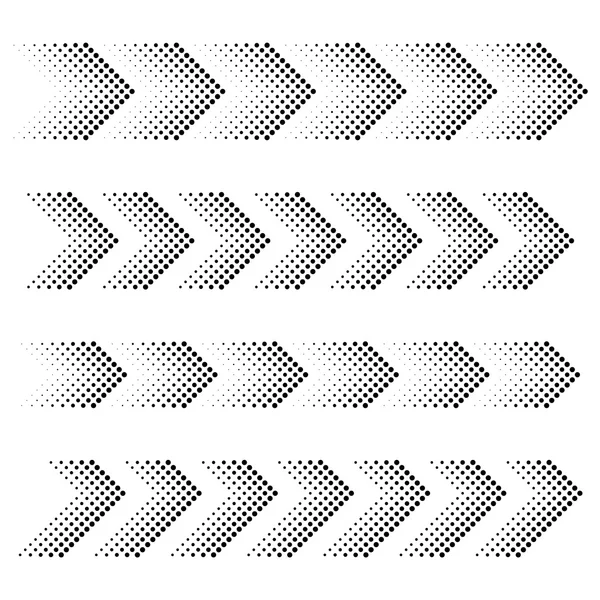 Bandes de flèches pointillées — Image vectorielle