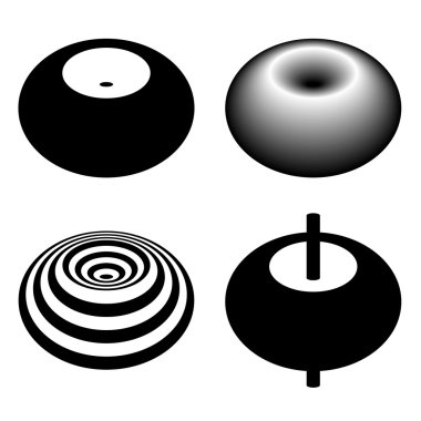 magnetic field toroid black symbol clipart