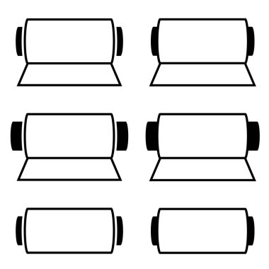 herhangi bir folyo siyah sembolleri rulo
