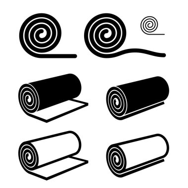 roll of anything black symbol clipart