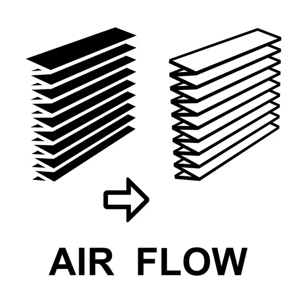 Lucht filter zwart symbool — Stockvector