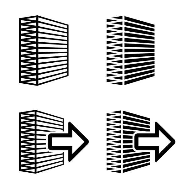 Lucht filter zwart symbool — Stockvector