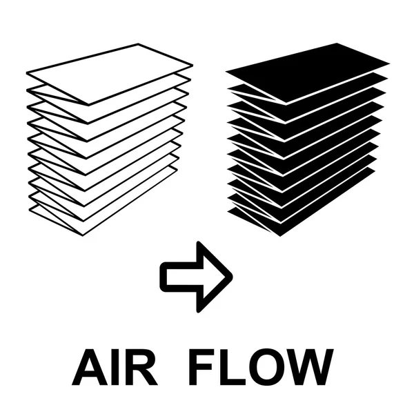 Filtro de aire negro símbolo — Archivo Imágenes Vectoriales