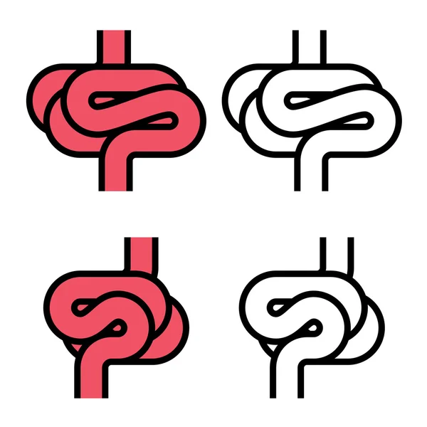 Intestins symbole simple — Image vectorielle