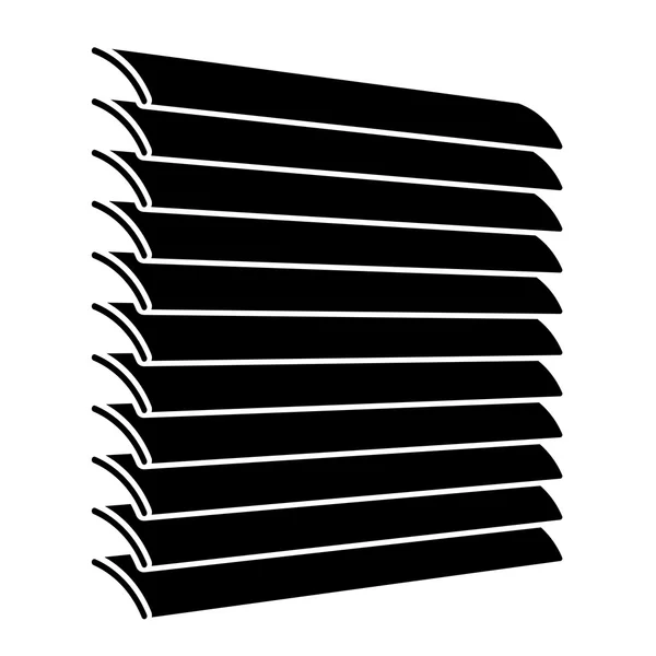 Stores vénitiens symbole noir — Image vectorielle