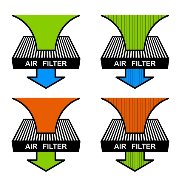 Lucht filter symbolen — Stockvector