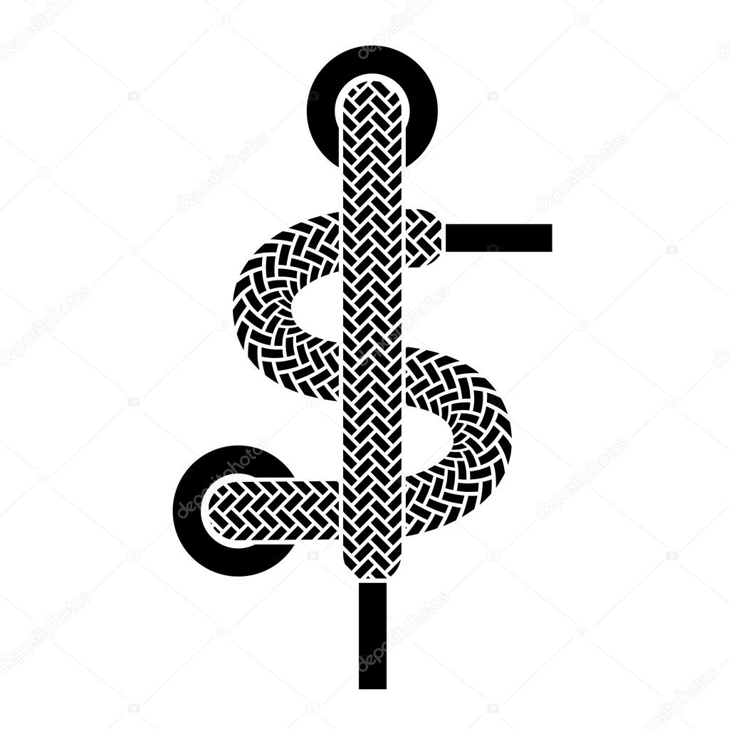 shoe lace american dollar symbol
