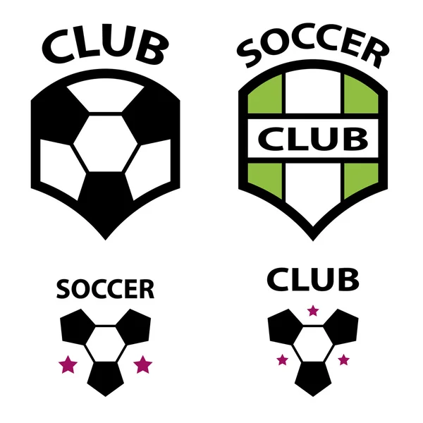 Patrón de pelota emblema del club de fútbol — Vector de stock