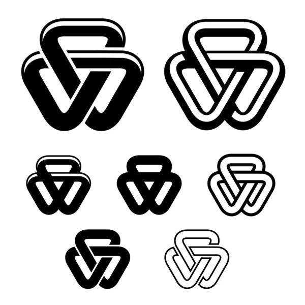 Unity triangel symboler — Stock vektor