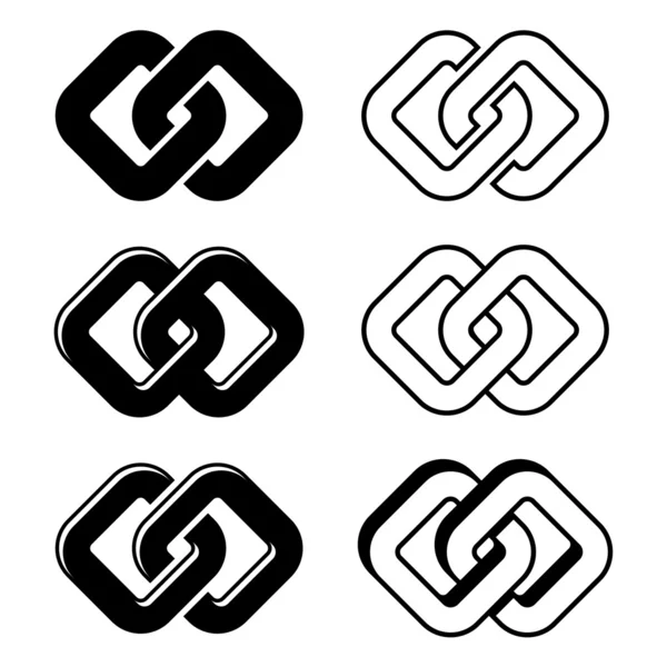 Символи зв'язків, об'єднані між собою — стоковий вектор