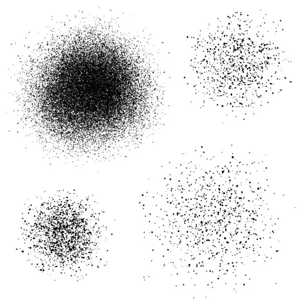 Всплески черной аэрозольной краски
