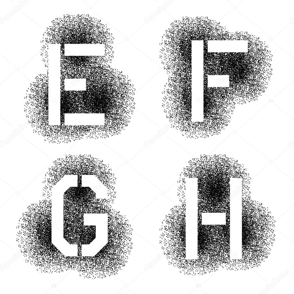 Spray stencil of letters — Stock Vector © happyroman 59096917