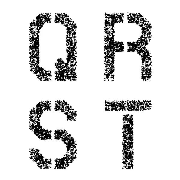 Stencil spray caratteri lettere — Vettoriale Stock