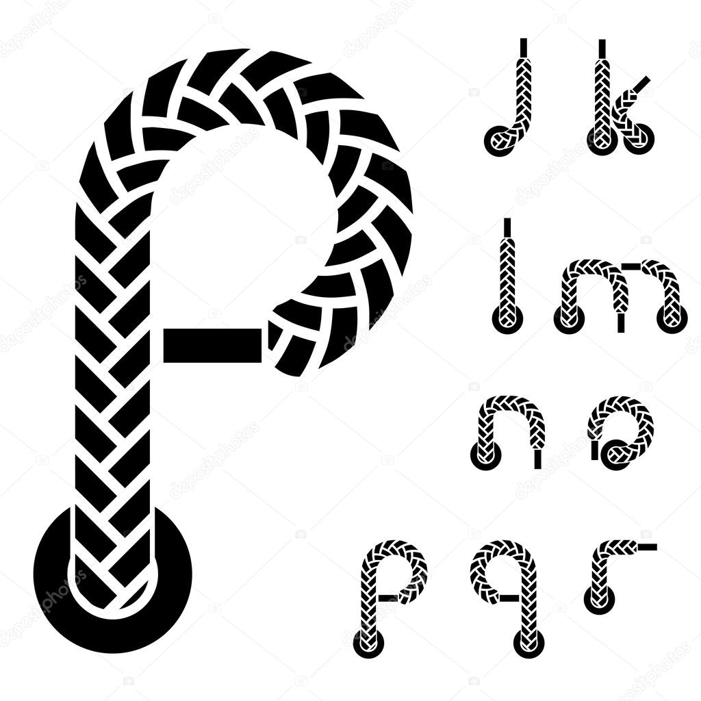 Shoelace alphabet lower case letters