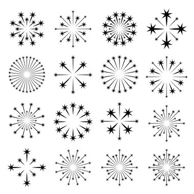 Starbursts siyah sembolleri