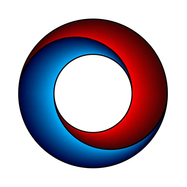 抽象的な赤い青い円 — ストックベクタ