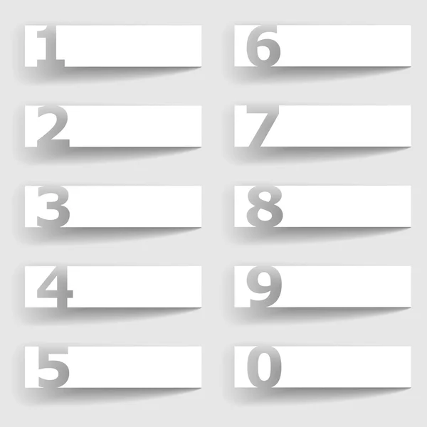 Options de nombre carré — Image vectorielle